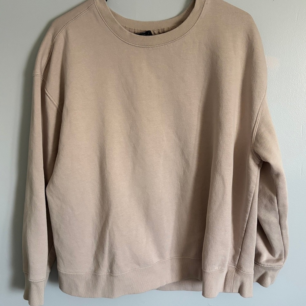 Athletic Works Mens XXL Tan Beige Crewneck Fleece Sweatshirt AW35100143702